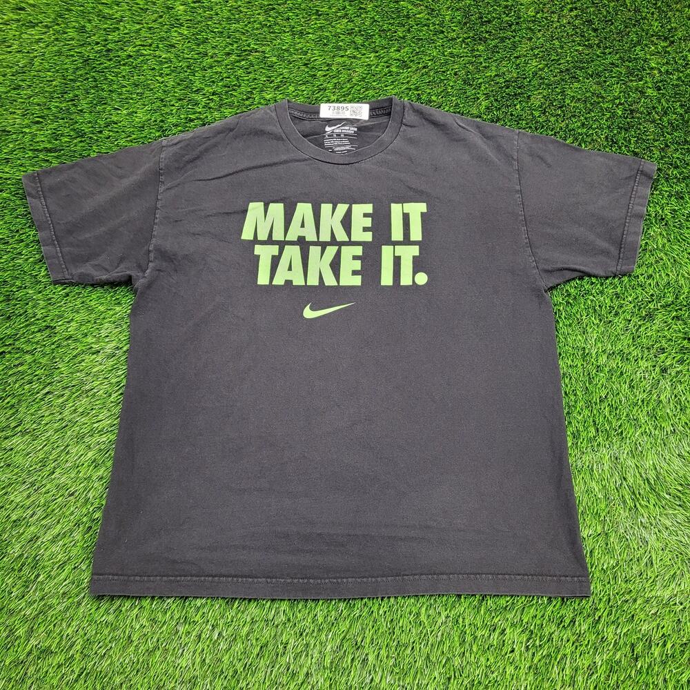 NIKE Shirt XL 23x28 Center-Swoosh Black